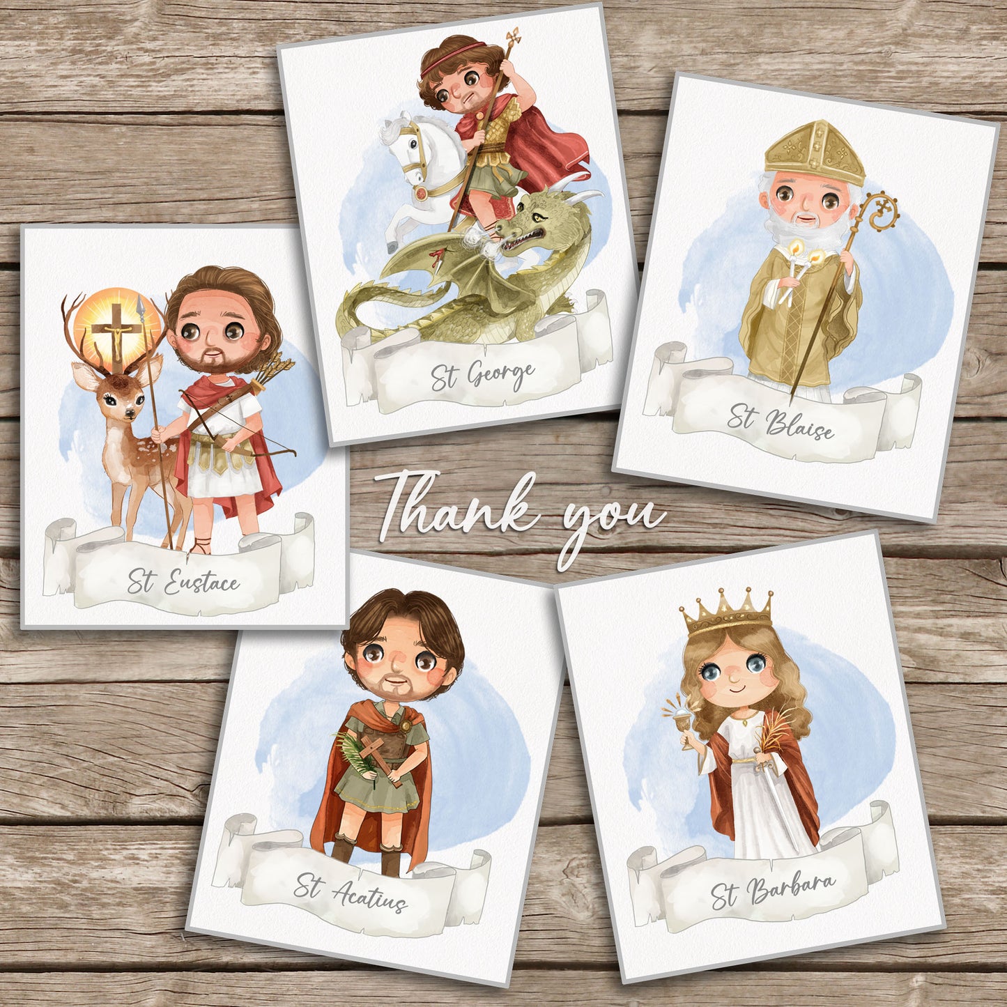 The Fourteen Holy Helpers Bundles set ,Religion clipart, Bible stories Clipart, Hand draw illustration PNG files