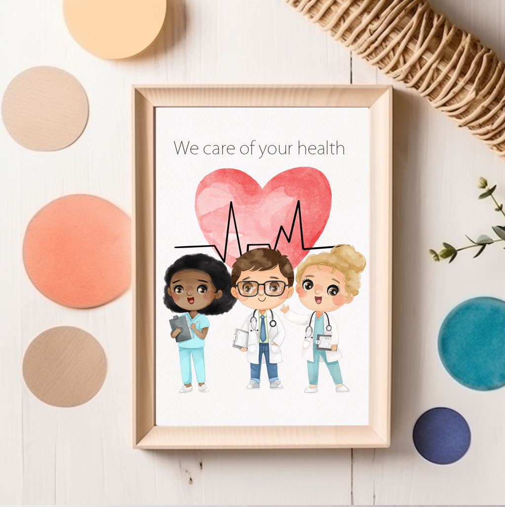 Doctor and Nurse Clipart, Medical Clipart, Healthcare clipart,, Hand drawn clipart, PNG files.