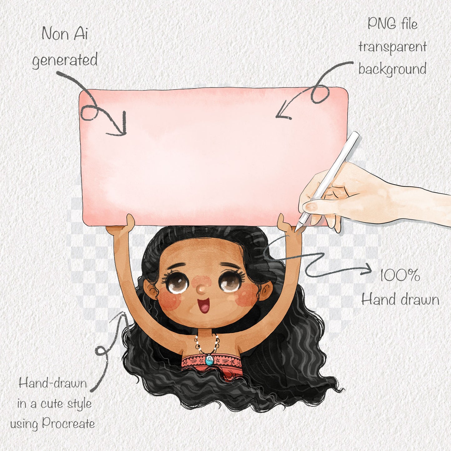 Cute girls peeking set 1, PNG files 300 dpi.