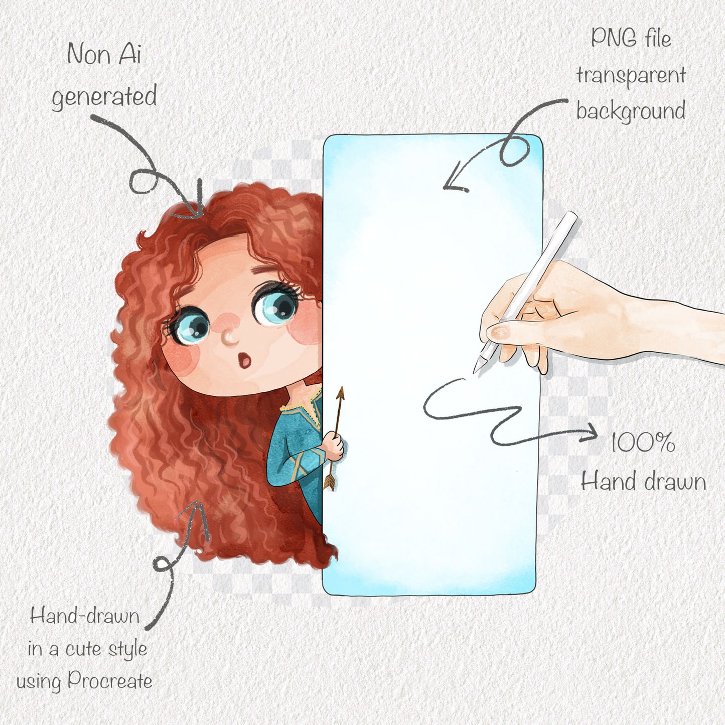 Cute girls peeking set 2, PNG files 300 dpi.