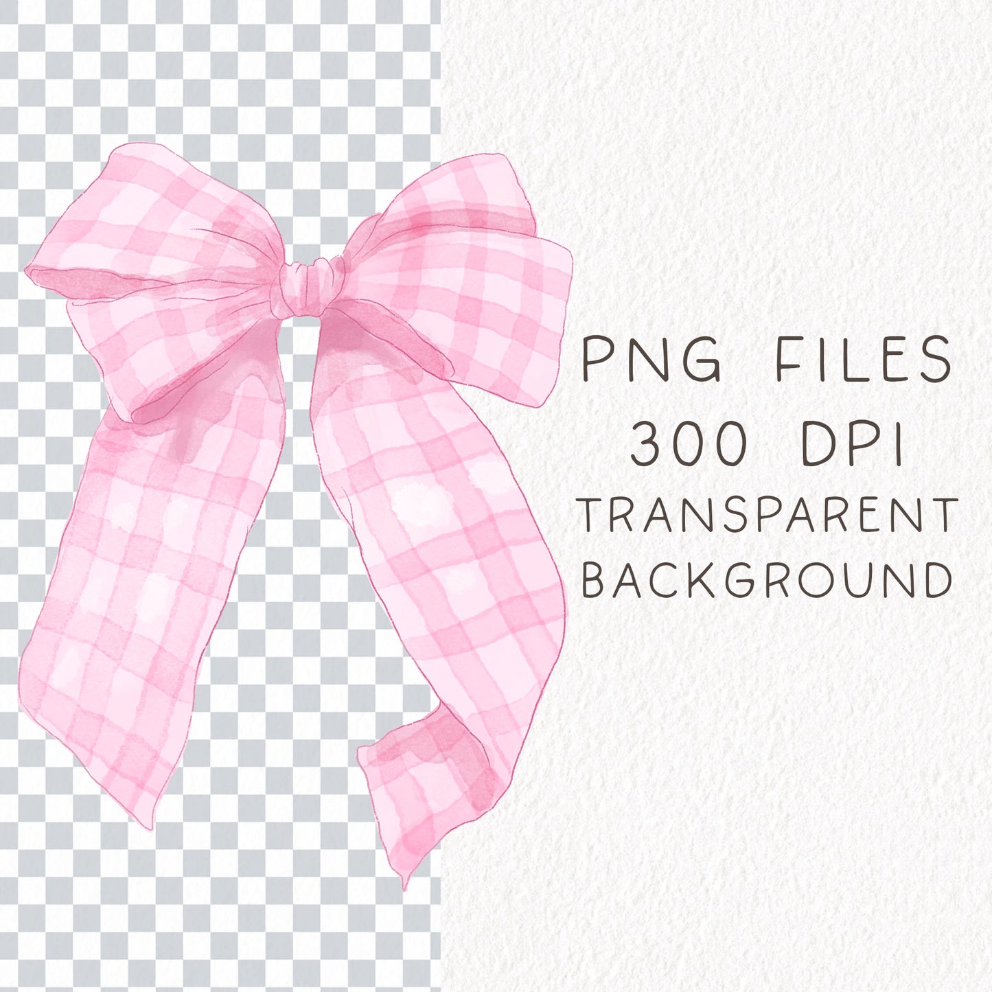 Pink bows clipart, Valentine Coquette Pink Bows, seamless Pattern design, Hand drawn clipart ,instant download PNG file - 300 dpi
