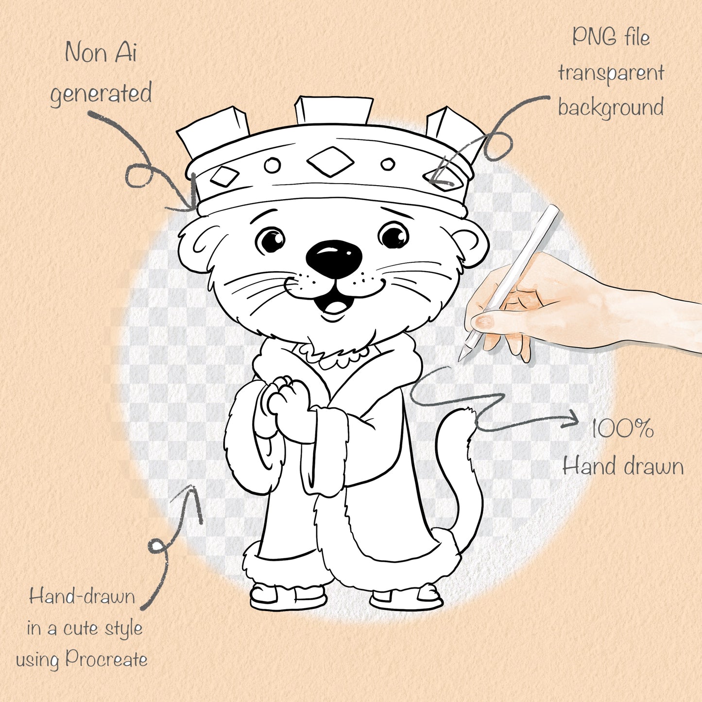 Cute robin hood clipart ,blackline art , digital stamp ,instant download PNG file - 300 dpi