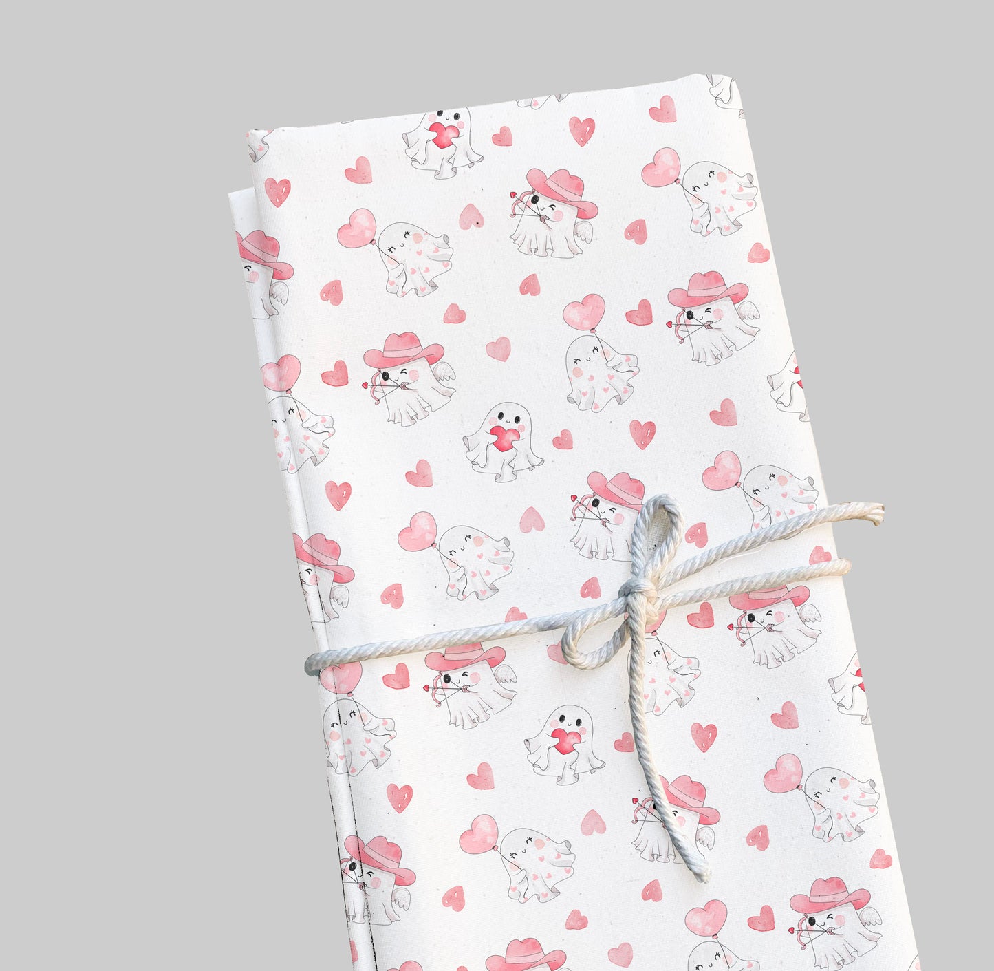 Cute Ghost Valentine's clipart ,seamless Pattern design, Hand drawn clipart, PNG files 300 dpi.