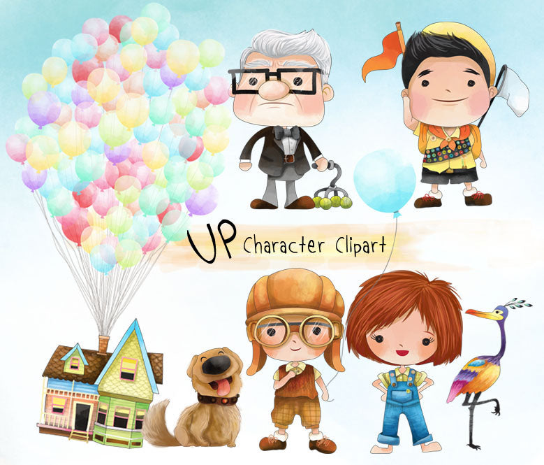 UP adventure clipart set 1 , instant download PNG file - 300 dpi