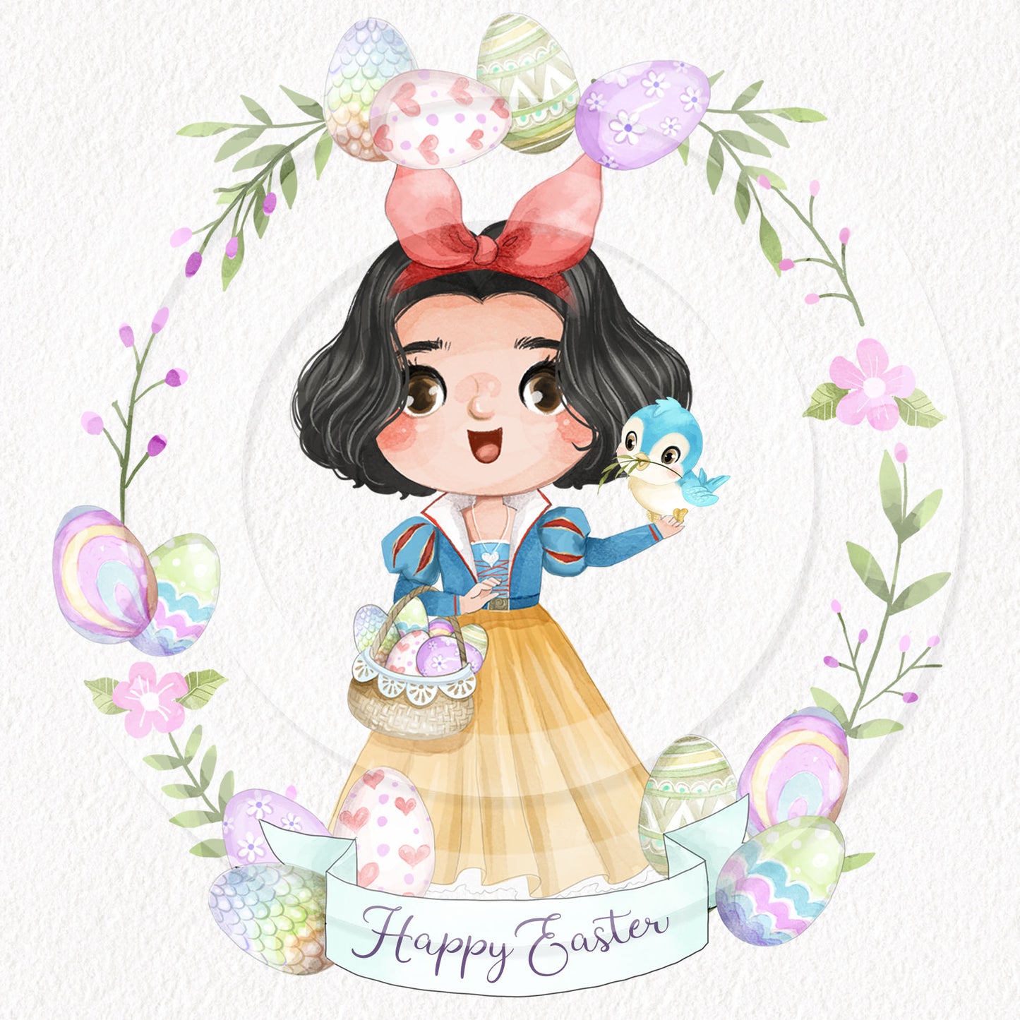 Cute Easter girls and pet clipart Set 2 , Hand drawn clipart, instant download PNG file - 300 dpi
