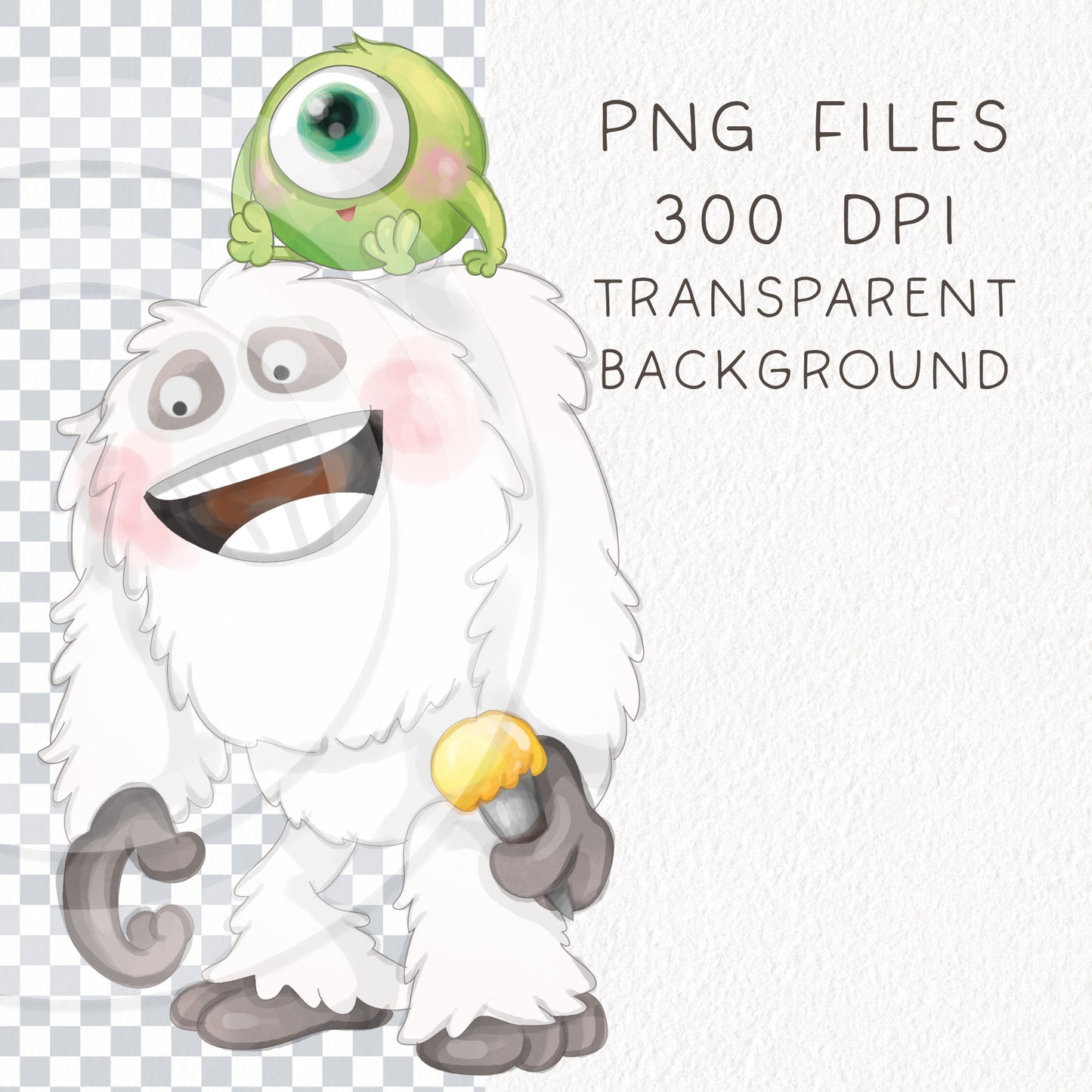 Cute Monster clipart inspirations BUNDLE set, PNG files.