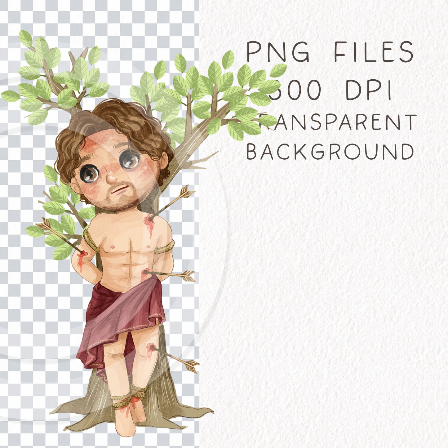Saints Clipart set 10, Bible Characters Clipart PNG files 300 dpi.