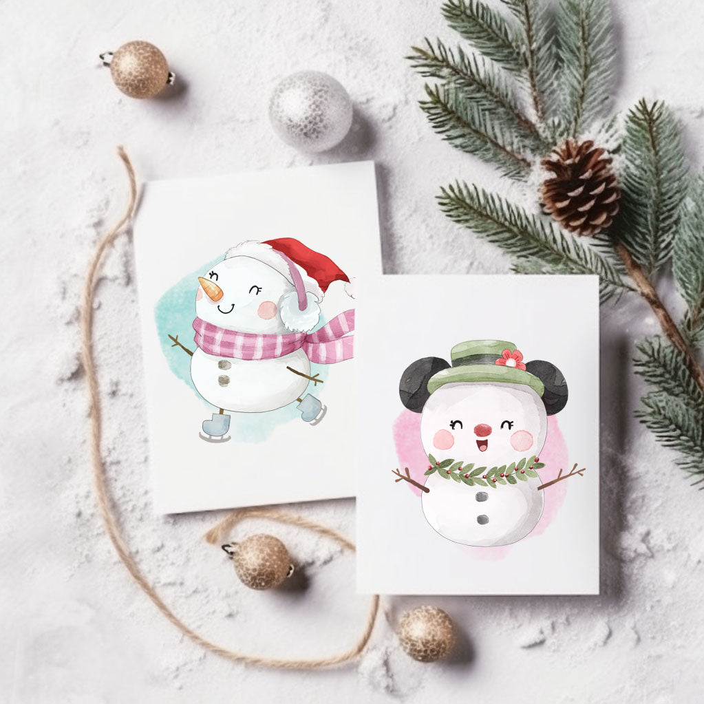 Cute Snowman clipart , Christmas clipart ,Hand draw art, instant download PNG file - 300 dpi