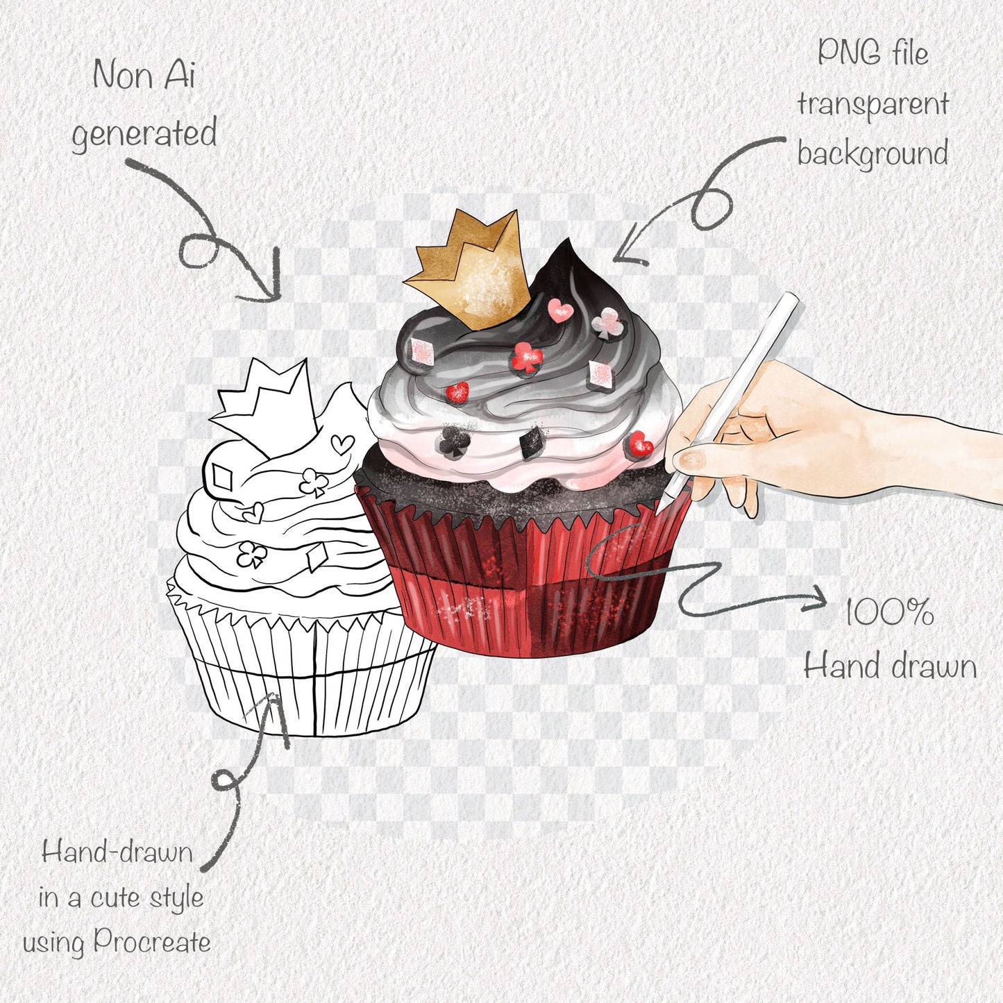Villains cupcake, Halloween Clipart Set 1, PNG file - 300 dpi