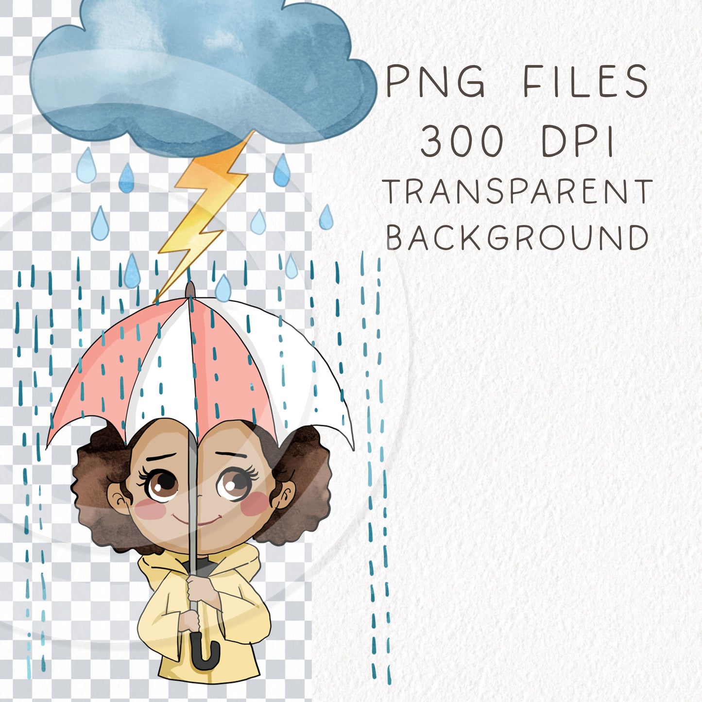 Weather Clipart | hand drawn clipart, PNG files 300 dpi.