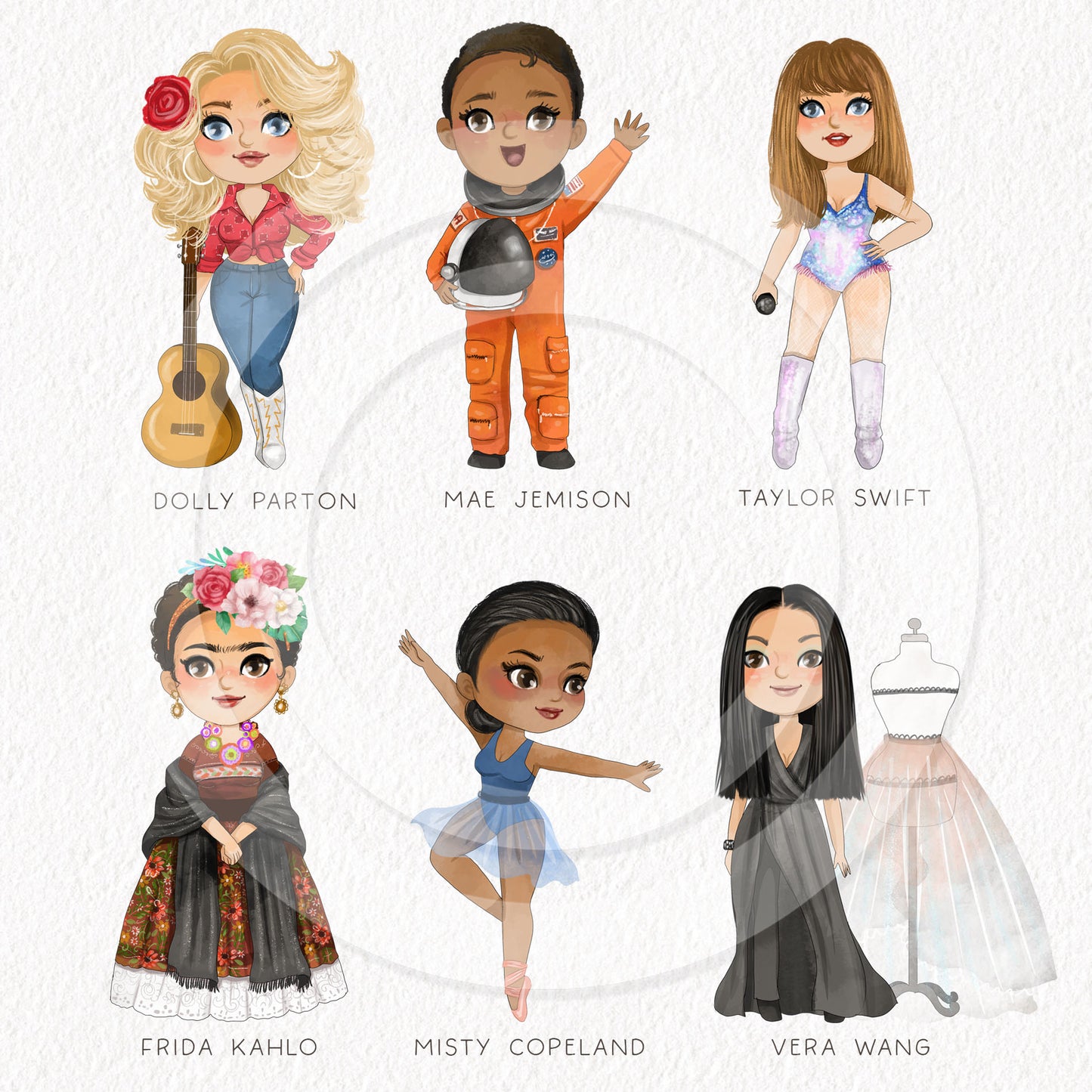 inspired women Clipart set5 instant download PNG file - 300 dpi