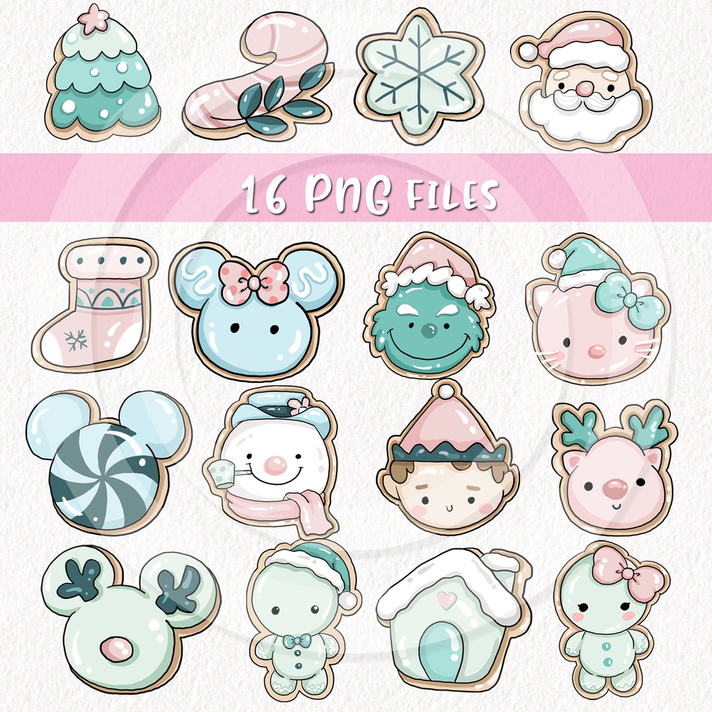 Christmas Cookies Clipart , PNG file - 300 dpi