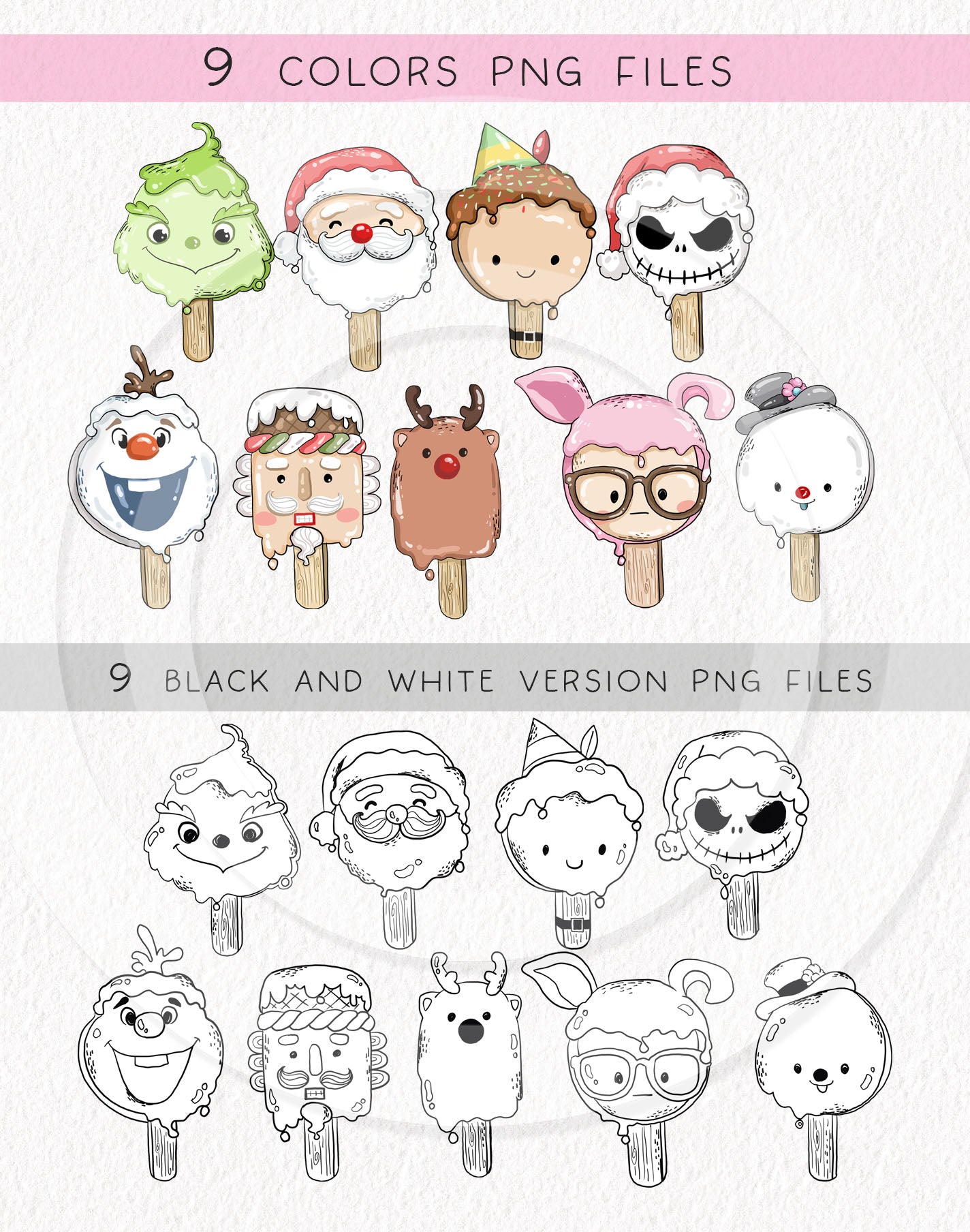 Christmas Ice Cream Clipart , Christmas Clipart, PNG file - 300 dpi