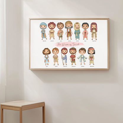 12 Sons of Jacob ClipArt, PNG files 300 dpi.