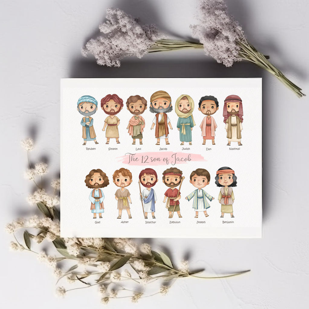 12 Sons of Jacob ClipArt, PNG files 300 dpi.