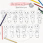 12 Sons of Jacob ClipArt ,Blackline art, digital stamp clipart PNG files 300 dpi.