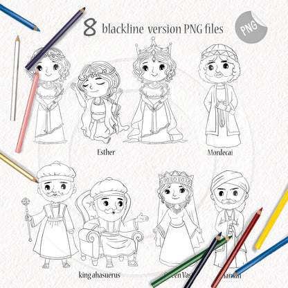 Story of Esther Clip Art  Clipart, PNG files
