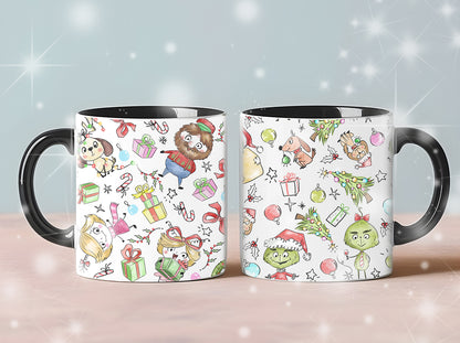 Green Christmas Hand Drawn ,doodle clipart, Seamless Pattern, instant download PNG file - 300 dpi (Copy)