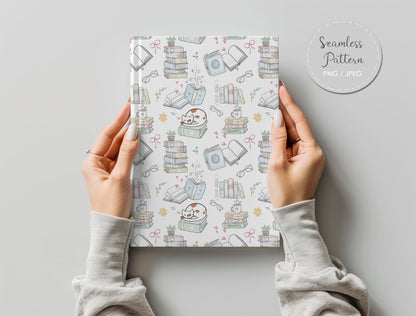 Book Seamless Pattern, instant download PNG file - 300 dpi