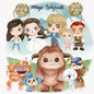Labyrinth inspired  clipart instant download PNG file - 300 dpi
