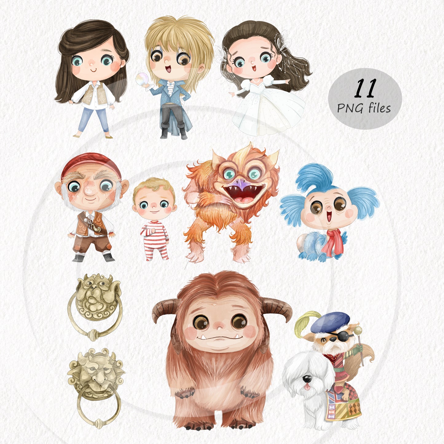 Labyrinth inspired  clipart instant download PNG file - 300 dpi