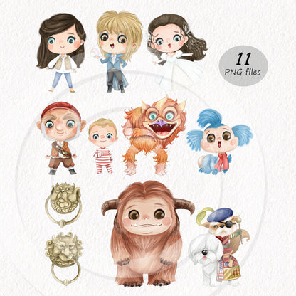 Labyrinth inspired  clipart instant download PNG file - 300 dpi
