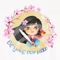 Be your own hero, cute princess clipart instant download PNG file - 300 dpi.