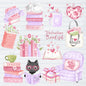 Valentine Bookish clipart, instant download PNG file - 300 dpi