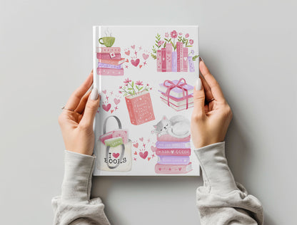 Valentine Bookish clipart, instant download PNG file - 300 dpi