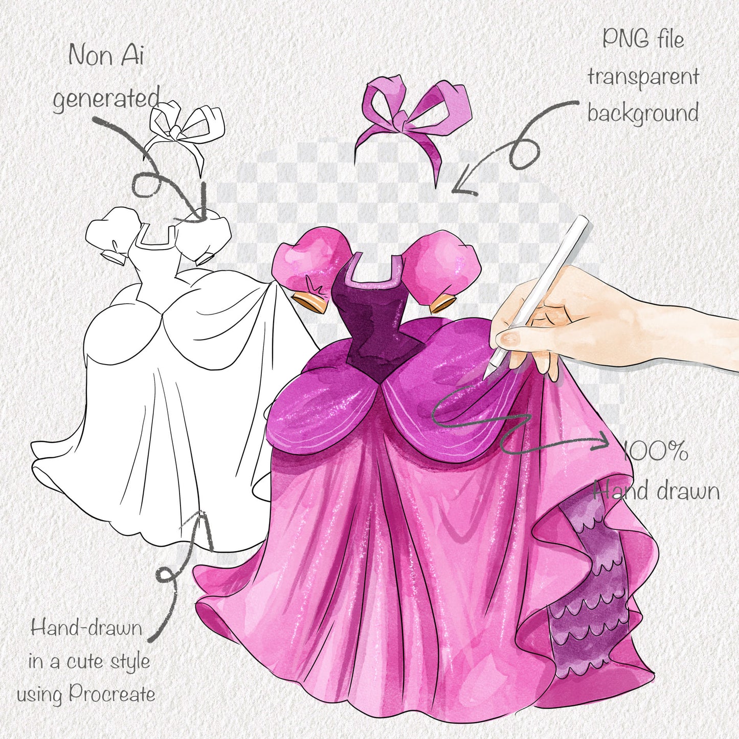 Villains dress clipart  instant download PNG file - 300 dpi