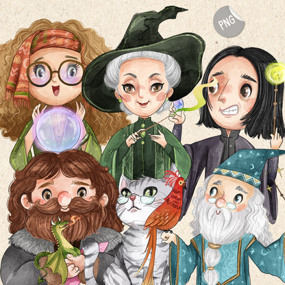 Books club story clipart set3, instant download PNG file - 300 dpi
