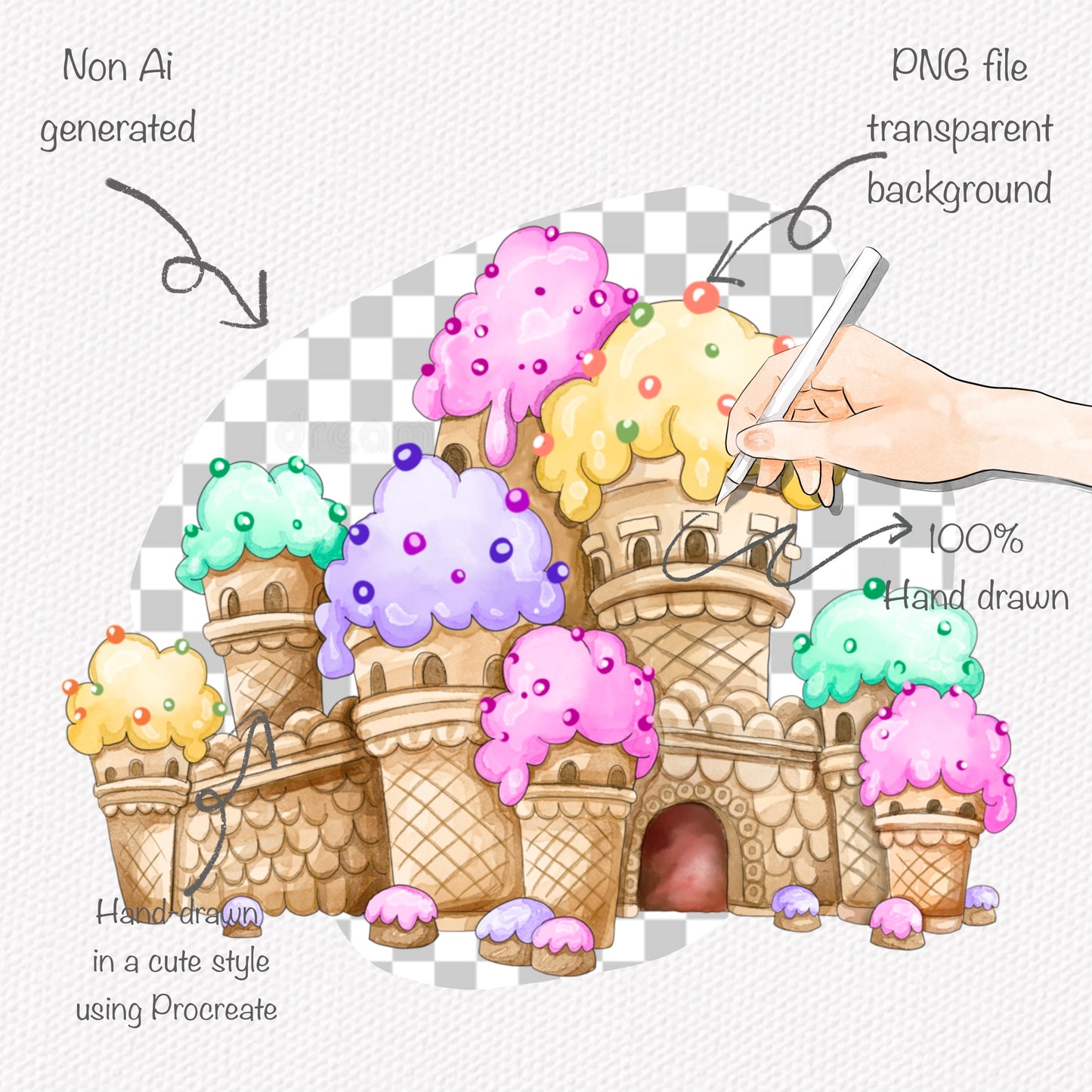 Candy world inspiration ClipArt instant download PNG file - 300 dpi