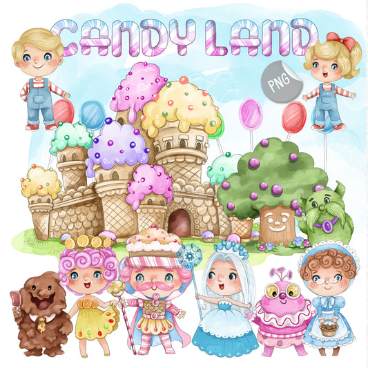 Candy world inspiration ClipArt instant download PNG file - 300 dpi