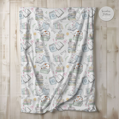 Book Seamless Pattern, instant download PNG file - 300 dpi