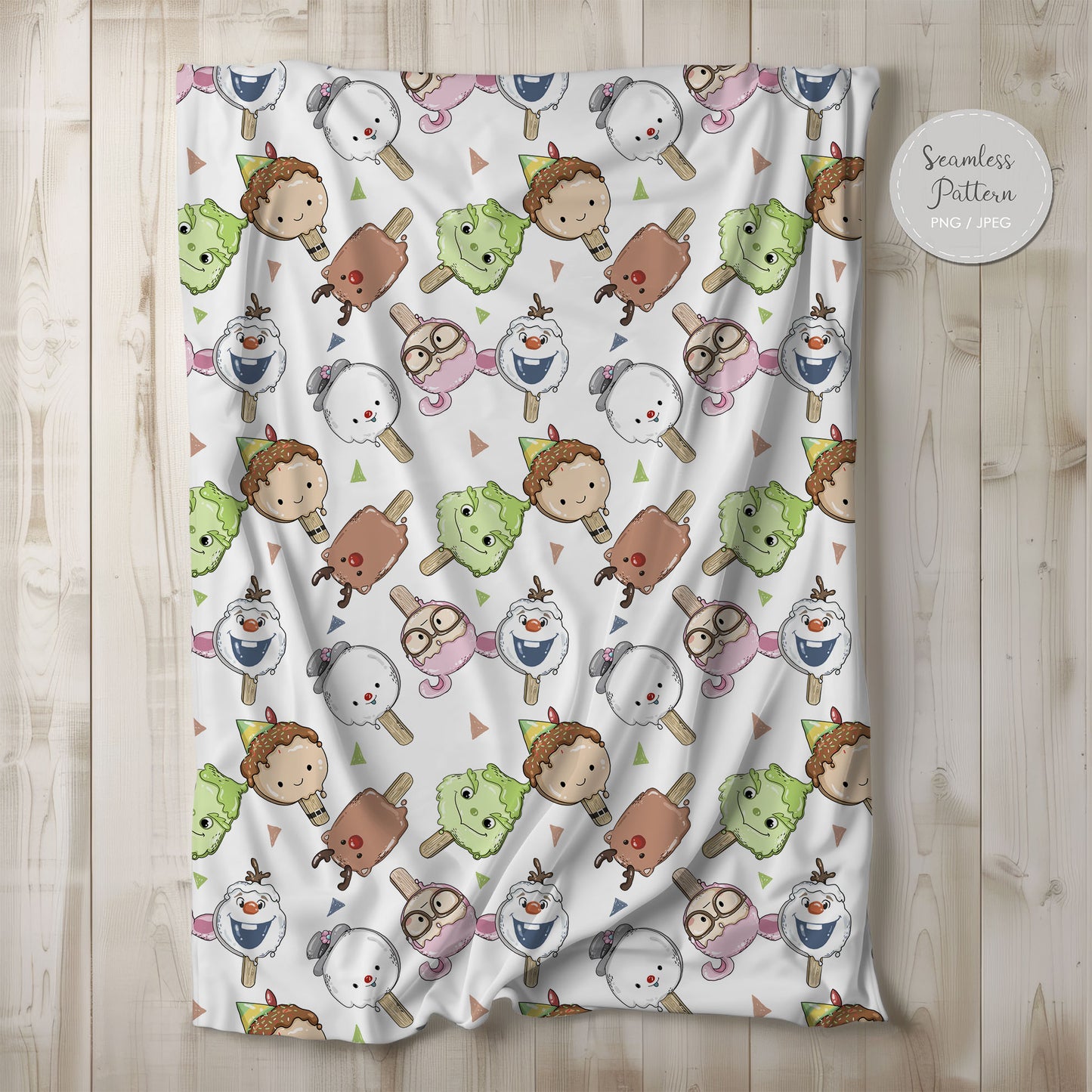 Christmas Seamless Pattern, instant download PNG file - 300 dpi