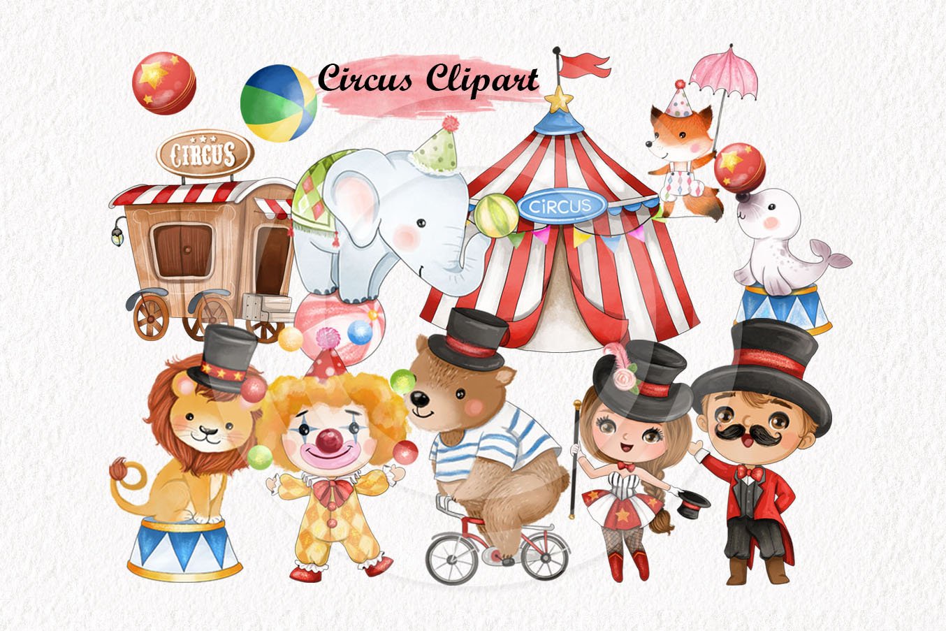 Circus ClipArt instant download PNG file-300 dpi