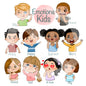 Emotions kids clipart, instant download PNG file - 300 dpi