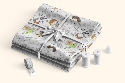 Space characters Hand Drawn ,doodle clipart, Seamless Pattern, instant download PNG file - 300 dpi