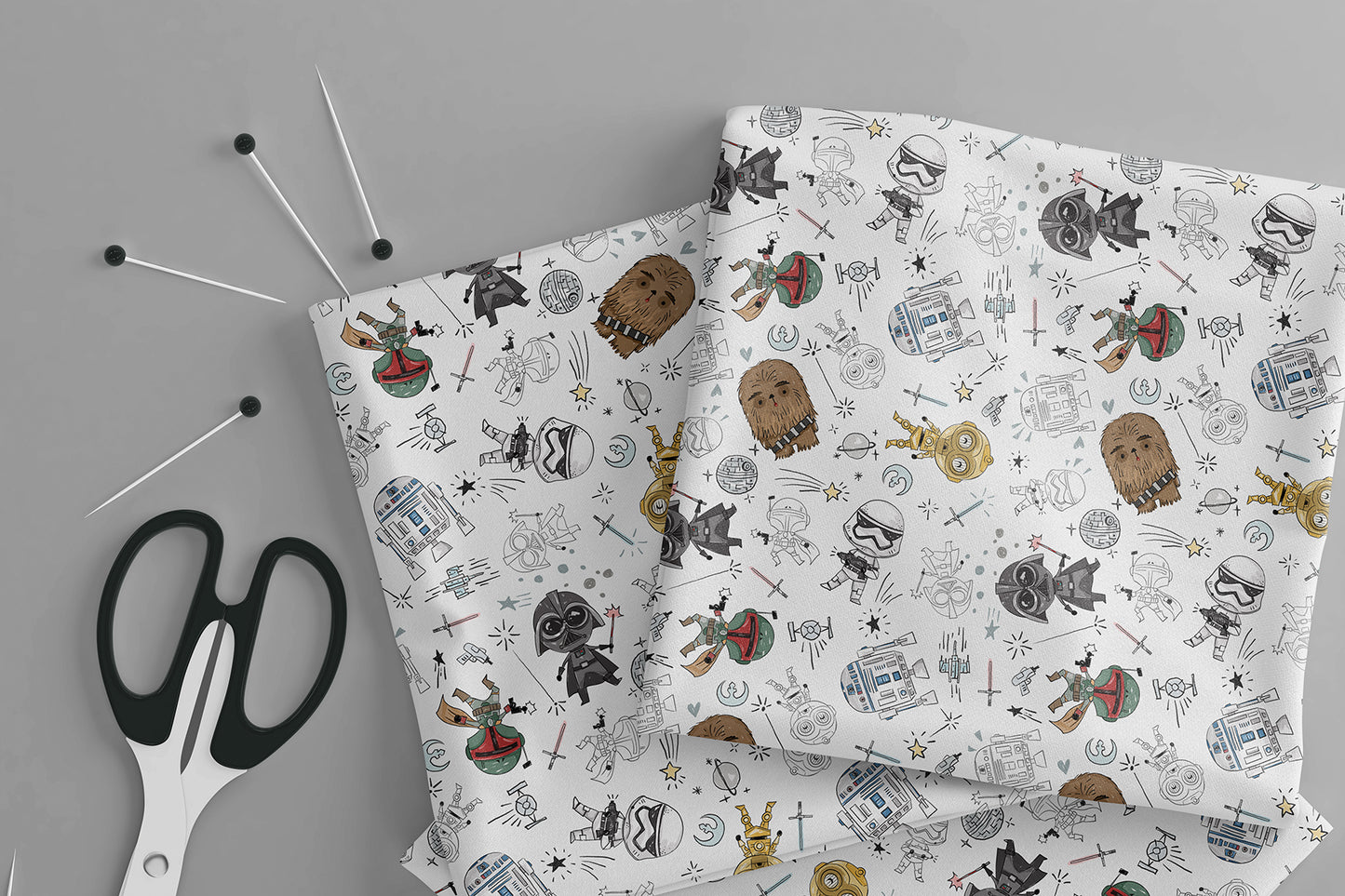 Space characters Hand Drawn ,doodle clipart, Seamless Pattern, instant download PNG file - 300 dpi