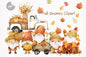 Fall Gnomes Clipart PNG files instant download PNG file - 300 dpi.