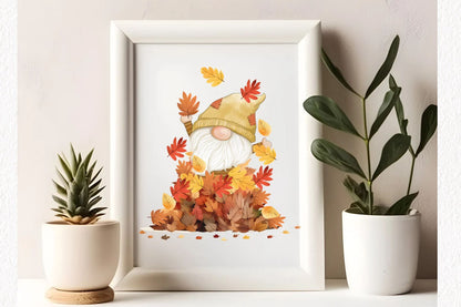 Fall Gnomes Clipart PNG files instant download PNG file - 300 dpi.