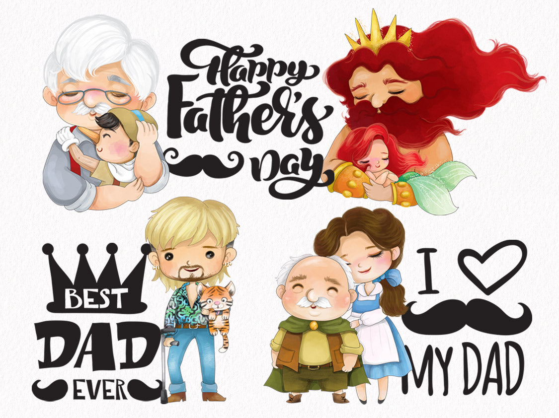 Fathers day clipart instant download PNG file - 300 dpi