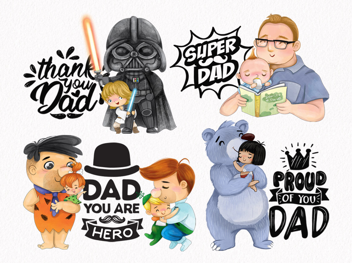 Fathers day clipart set2 instant download PNG file - 300 dpi