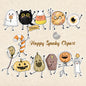 Happy Halloween doodle clipart PNG files instant download PNG file - 300 dpi.
