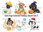 Cute dogs calendar set2 , instant download, PNG file - 300 dpi