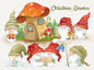 Christmas Gnomes Clipart ,PNG file-300 dpi