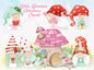 Christmas Gnomes girls Clipart ,PNG file-300 dpi