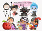 Baby Villains and Friends ClipArt set1  instant download PNG file - 300 dpi