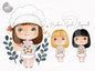 Cute Backer girls set, instant download PNG file - 300 dpi