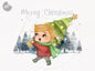 Christmas boy clipart instant download PNG file - 300 dpi